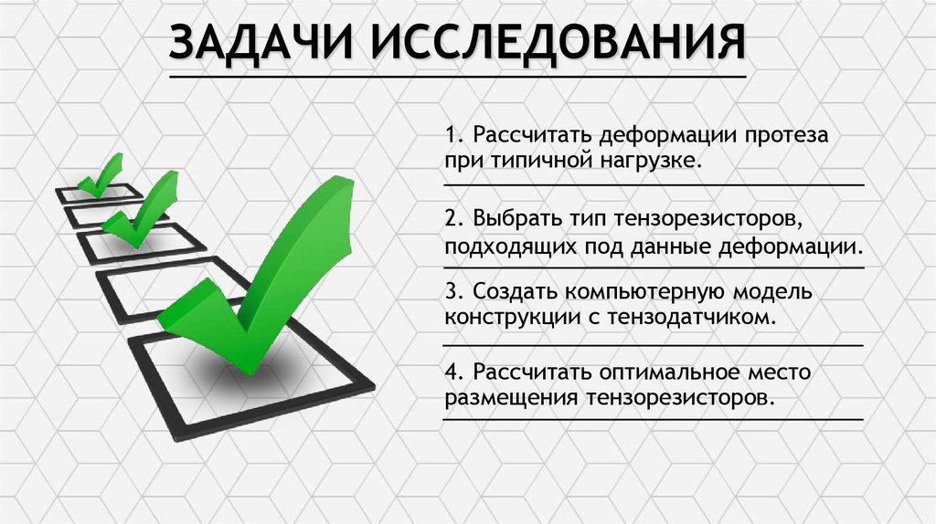 ЗАДАЧИ ИССЛЕДОВАНИЯ
