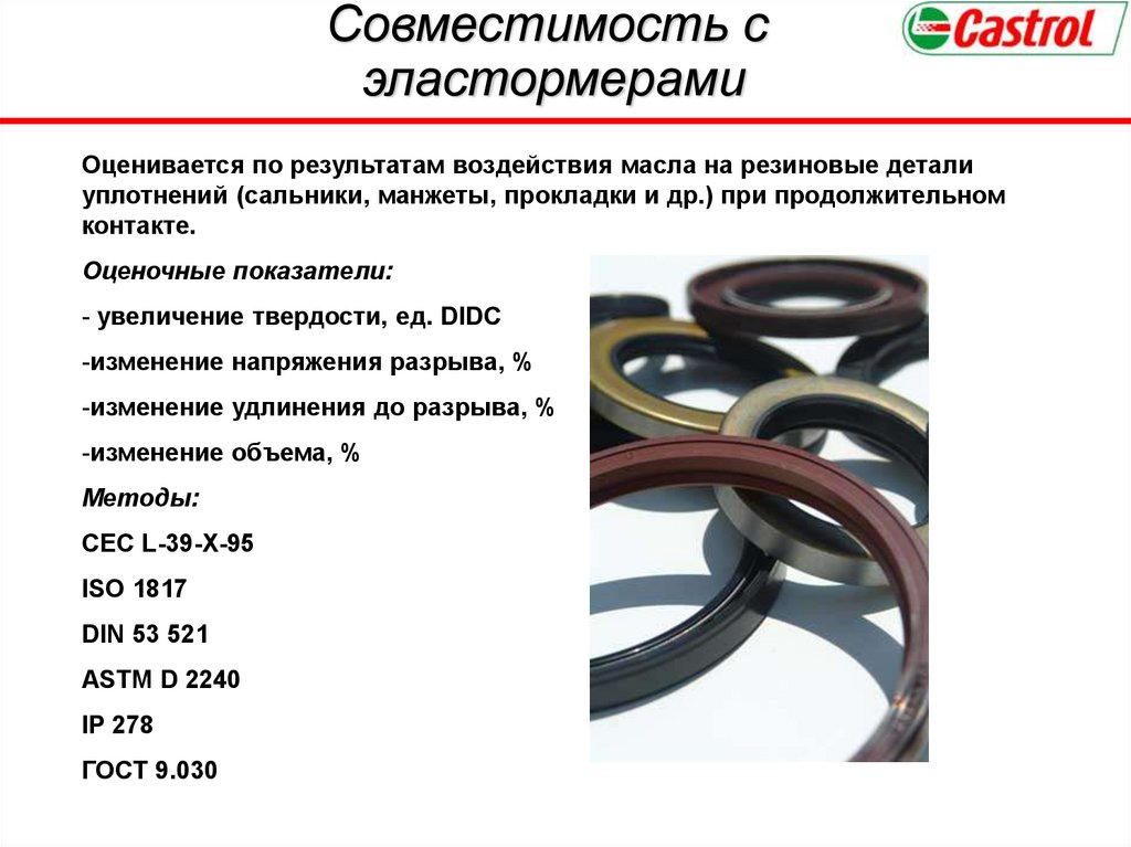 Совместимость с эластормерами