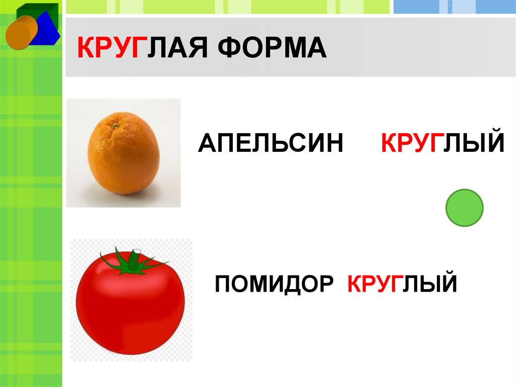 КРУГЛАЯ ФОРМА