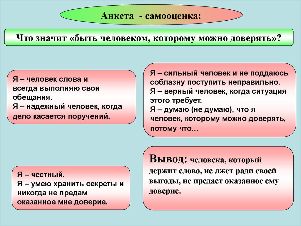 Критерии воспитания