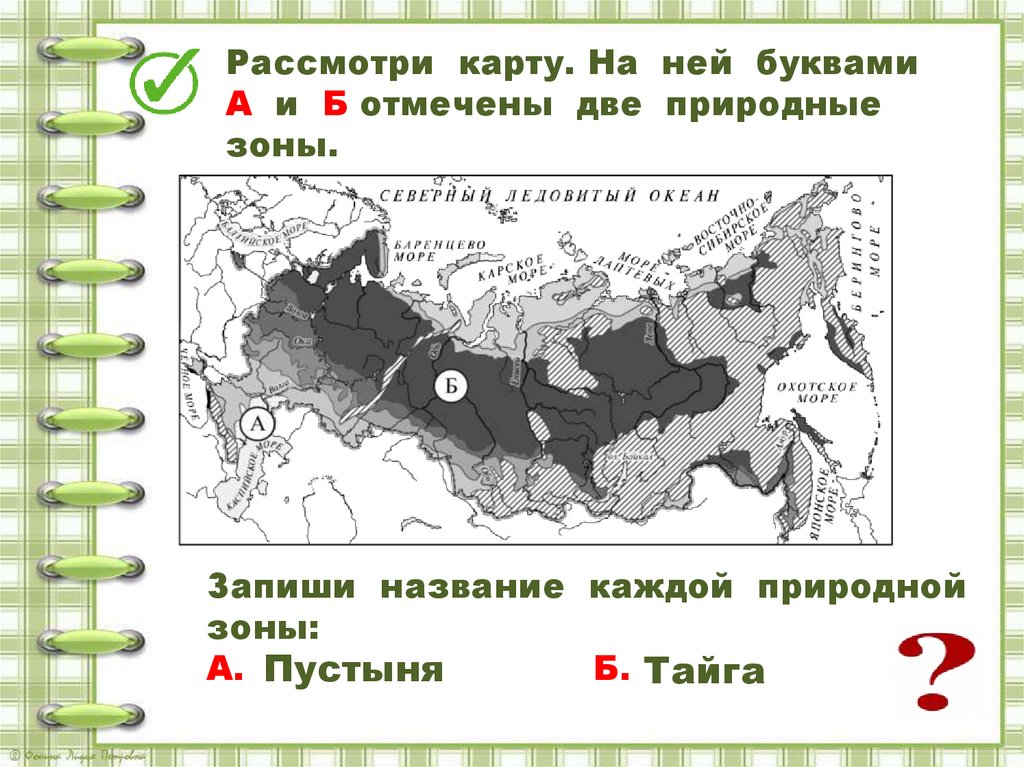 Карта впр зоны окружающий мир ответы россии. Природные зоны логика слов.