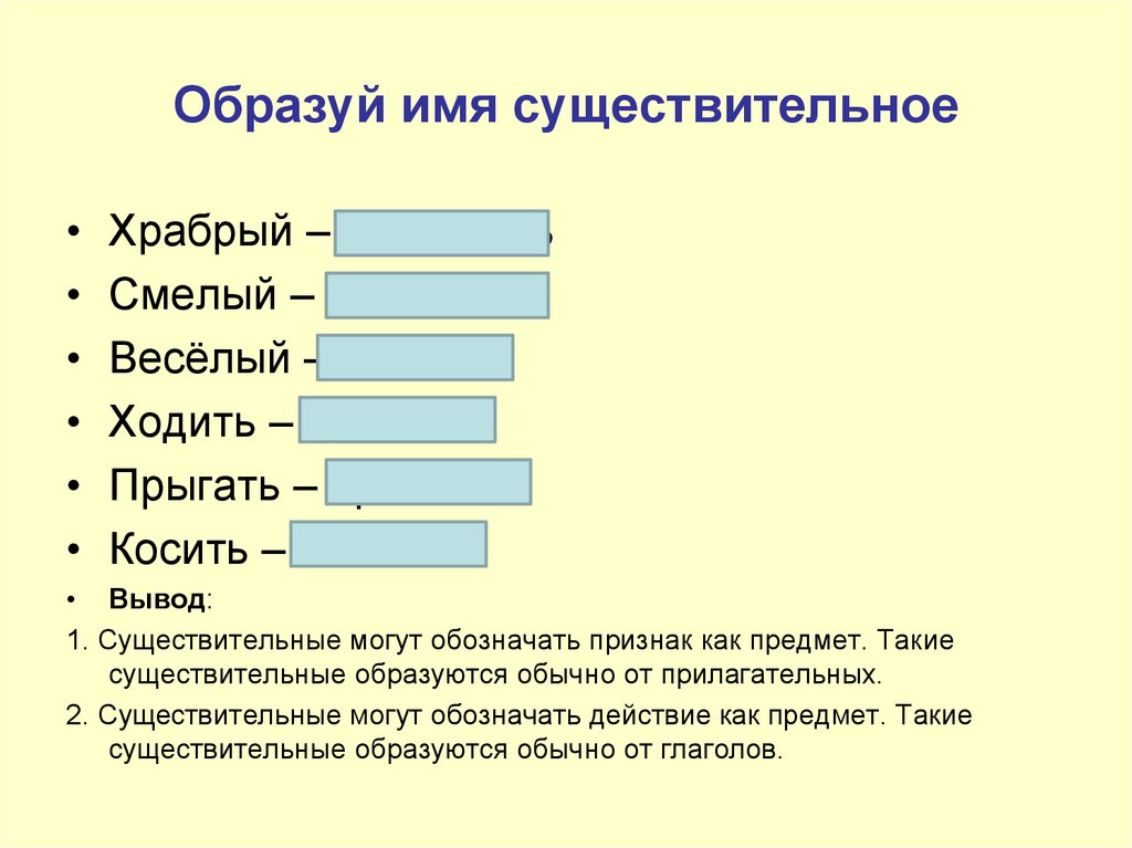 Образуй от существительного имена прилагательные. Образуй имя существительное Храбрый. Как образуются имена существительные. Храбрый существительное. Косит имя существительное что.