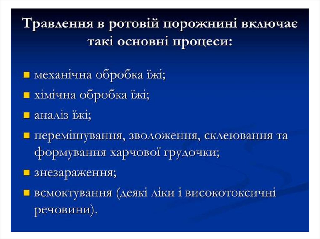 Травлення в ротовій порожнині - презентация онлайн
