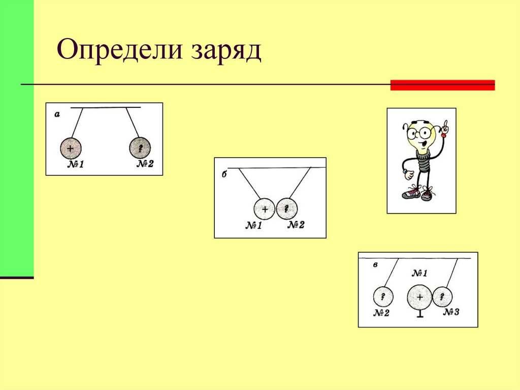 Определи заряд