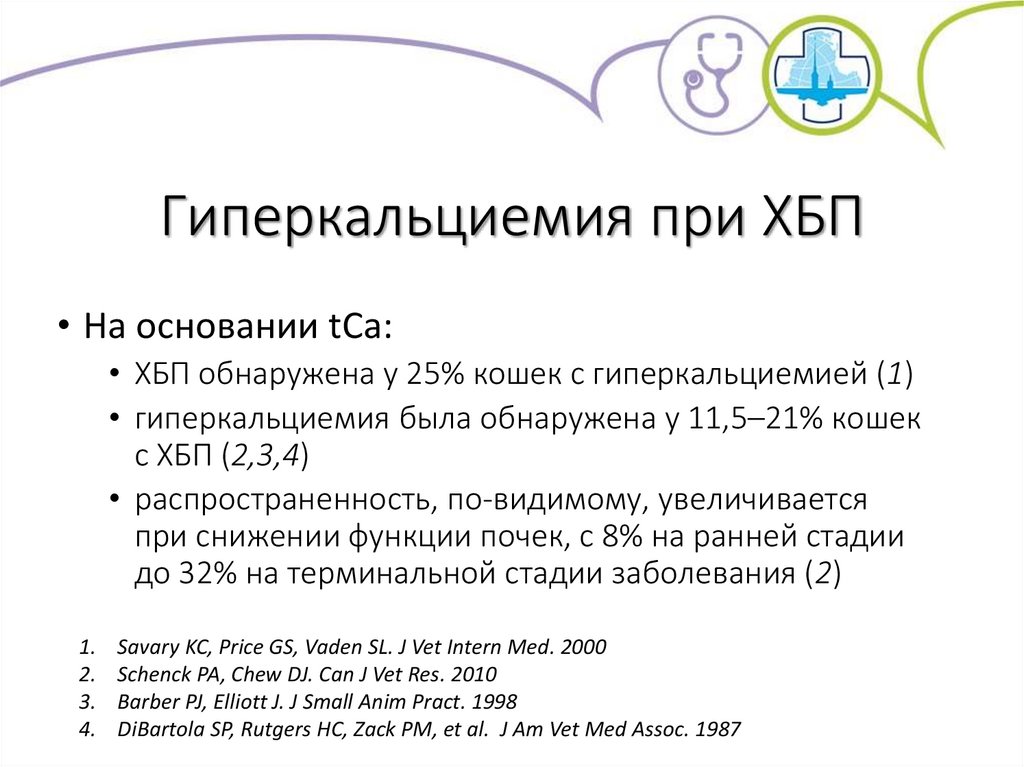Гиперкальциемия и ее влияние на развитие и прогрессирование ХБП ...