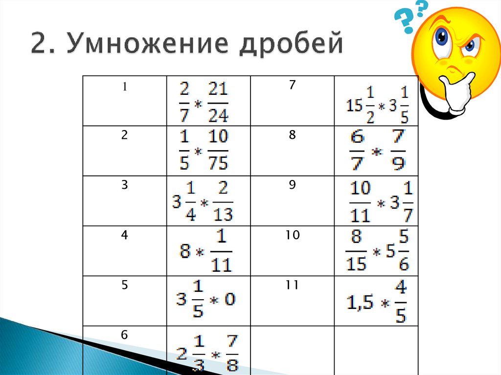 Умножение дробей - презентация онлайн