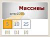 Массивы. Таблица умножения