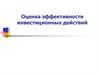 Оценка эффективности инвестиционных действий