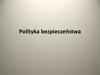 Polityka bezpieczeństwa