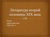 Литература второй половины XIX века: общая характеристика