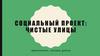 Социальный проект: Чистые улицы