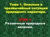 Опасные и чрезвычайные ситуации природного характера  (тема  1.1)