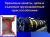 Крановые канаты, цепи и съемные грузозахватные приспособления