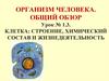 Клетка: строение, химический состав и жизнедеятельность. Урок № 1.3