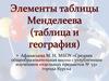 Элементы таблицы Менделеева (таблица и география)