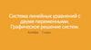 Система линейных уравнений с двумя переменными. Графическое решение систем