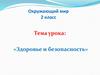 Здоровье и безопасность  (2 класс)