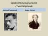 Сравнительный анализ стихотворений