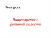 Пищеварение в ротовой полости