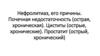 Нефролитиаз, его причины. Почечная недостаточность. Циститы. Простатит