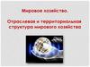 Мировое хозяйство. Отраслевая и территориальная структура мирового хозяйства