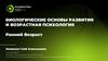 Биологические основы развития и возрастная психология. Ранний возраст
