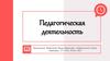 Педагогическая деятельность