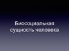 Биосоциальная сущность человека