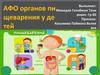 АФО органов пищеварения у детей