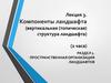 Компоненты ландшафта  (лекция 3)