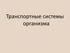 Транспортные системы организма