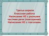 Написание НЕ с разными частями речи (повторение). Написание НЕ с глаголами