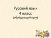 Русский язык. 4 класс (обобщающий урок)