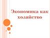 Экономика как хозяйство