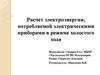 Расчет электроэнергии, потребляемой электрическими приборами в режиме холостого хода