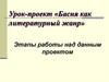Урок - проект «Басня как литературный жанр»