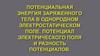 Потенциальная энергия заряженного тела в однородном электростатическом поле