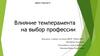 Влияние темперамента на выбор профессии
