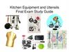 Kitchen Equipment and Utensils Final Exam Study Guide