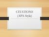 Citations (APA Style)