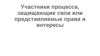 Участники процесса, защищающие свои или представляемые права и интересы