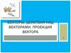 Векторы. Действия над векторами. Проекция вектора. Скалярные и векторные величины