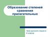 Образование степеней сравнения прилагательных. 6 класс