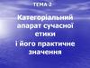 Категоріальний апарат сучасної етики і його практичне значення  (тема 2)