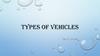 Types of vehicles