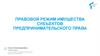 Правовой режим имущества субъектов