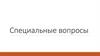 Специальные вопросы
