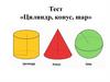Цилиндр, конус, шар. Тест