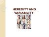 Heredity and variability