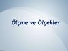 Ölçme ve Ölçekler